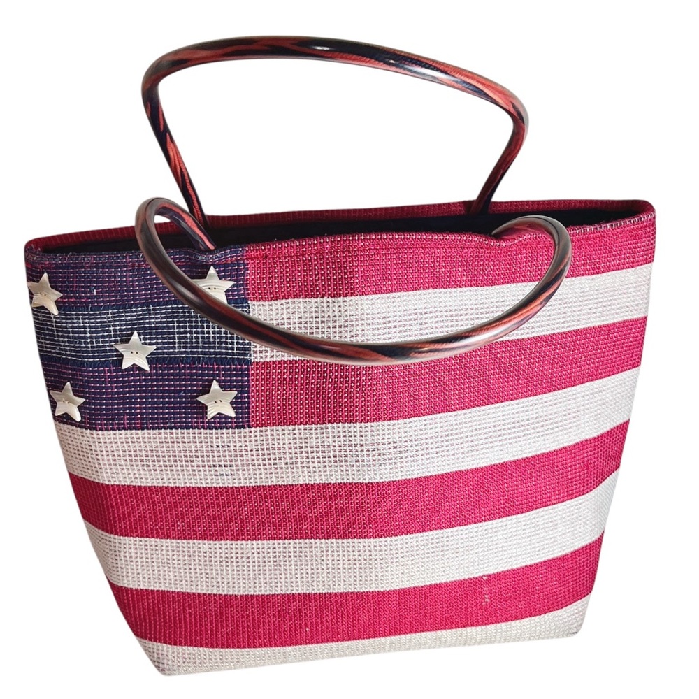 Putu by J. MacLear Patriotic Stars & Stripes American Flag Tote Bag USA Military
